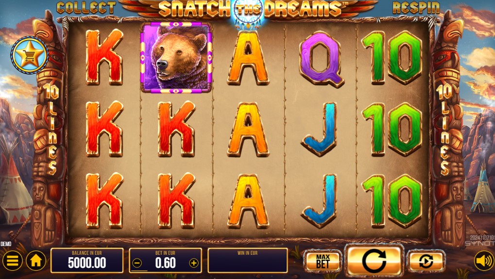 Snatch The Dreams slot by SYNOT Games gameplay