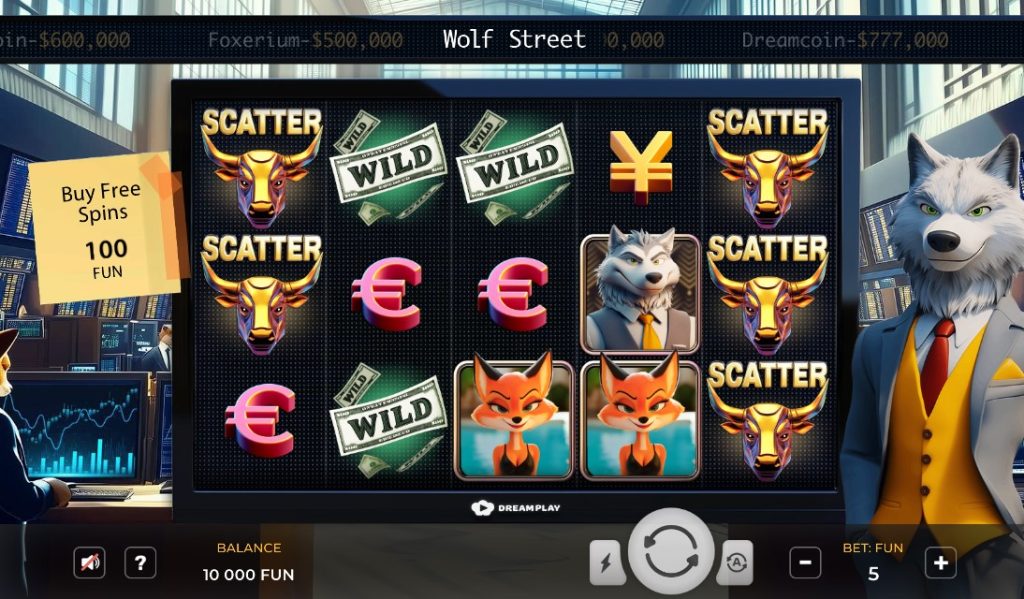 Wolf Street by DreamPlay slot gameplay