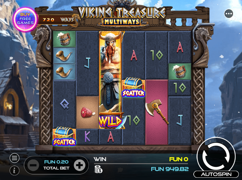 Viking Treasure Multiways Slot Gameplay