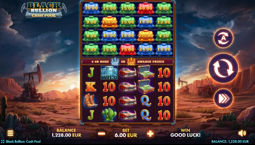 Black Bullion Cash Pool Slot gameplay