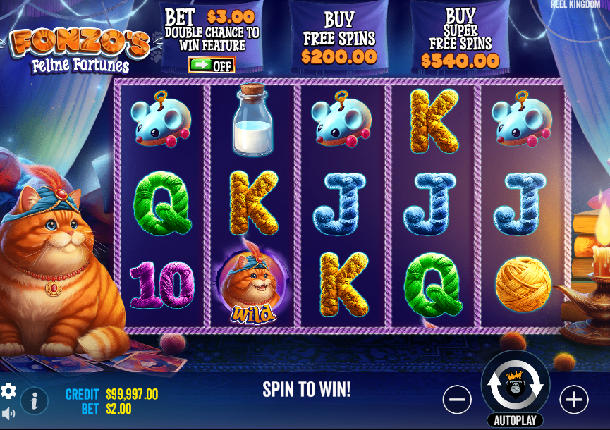 Fonzo's Feline Fortunes Slot gameplay