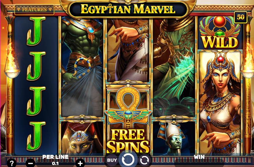 Egyptian Marvel Slot screen