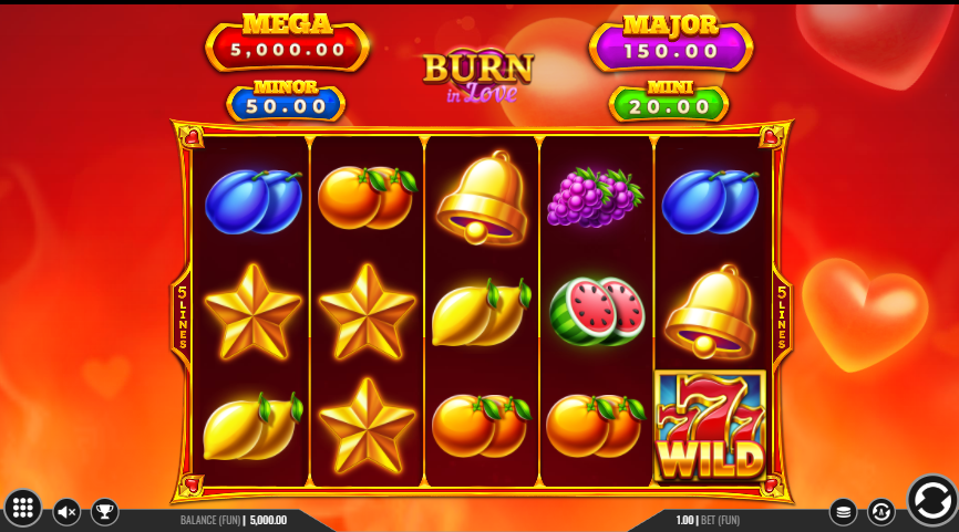 Burn in Love Slot gameplay