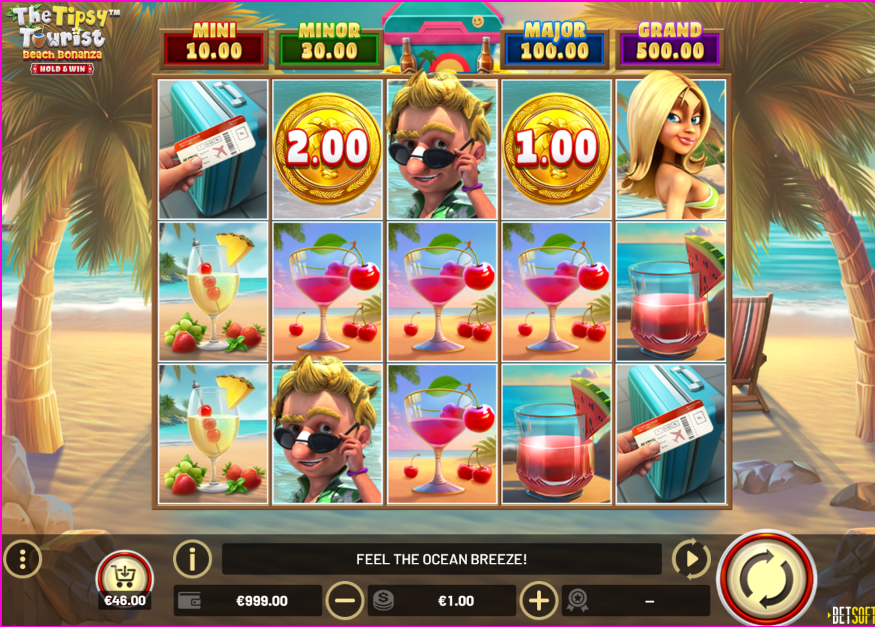 The Tipsy Tourist Beach Bonanza Slot gameplay