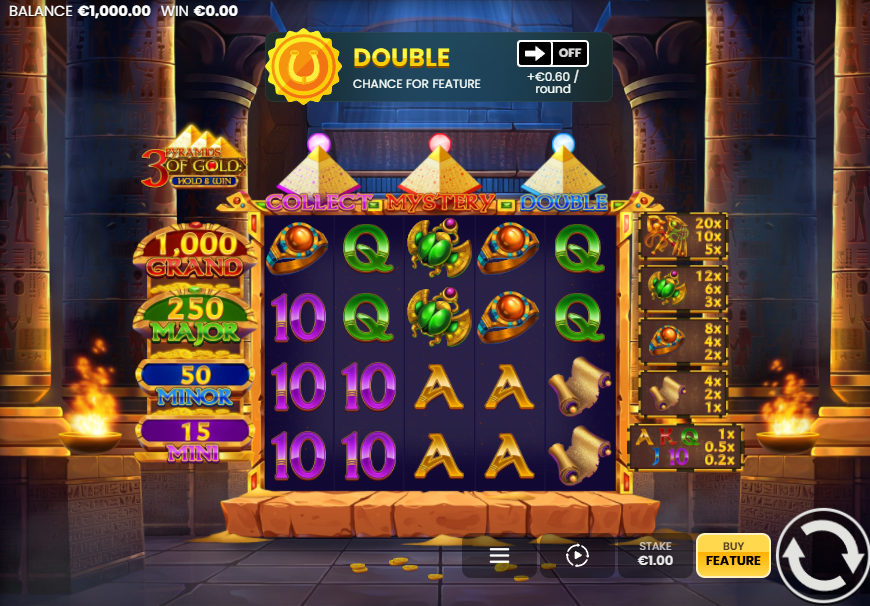 3 Pyramids of Gold Slot game