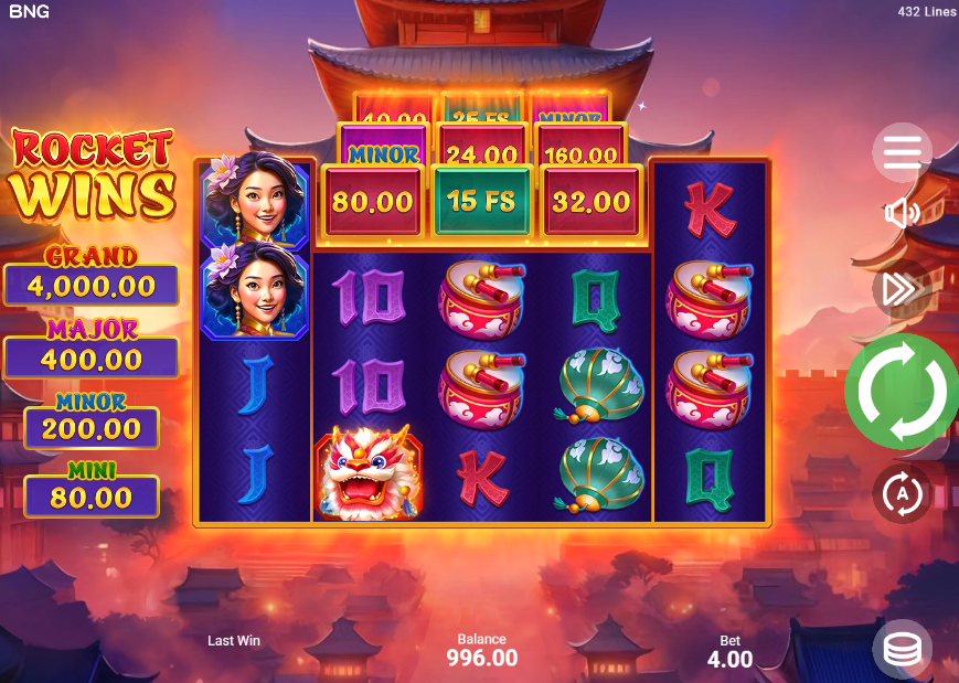 Rocket Wins Slot Gamplay