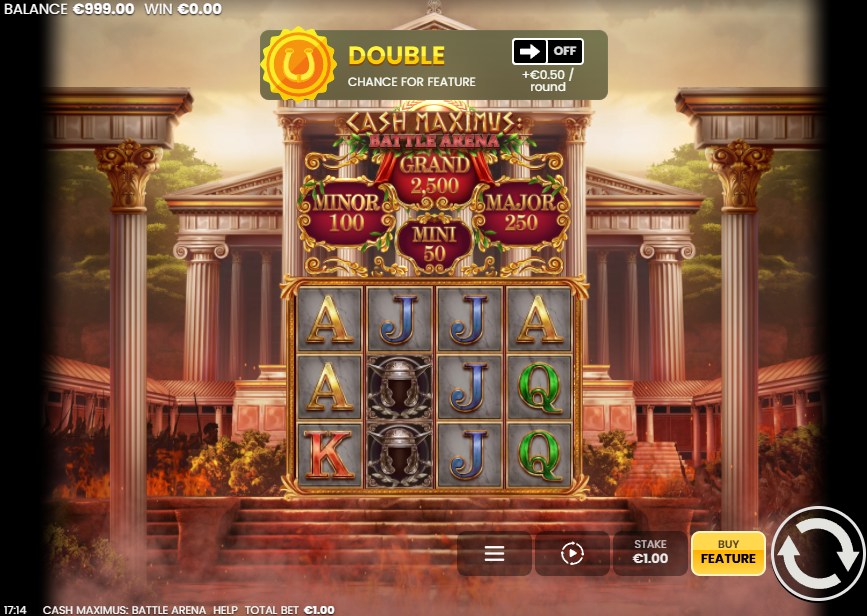 Cash Maximus: Battle Arena Slot Gameplay