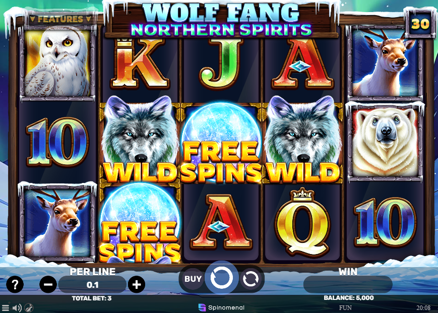 Wolf Fang - Northern Spirits Slot layout