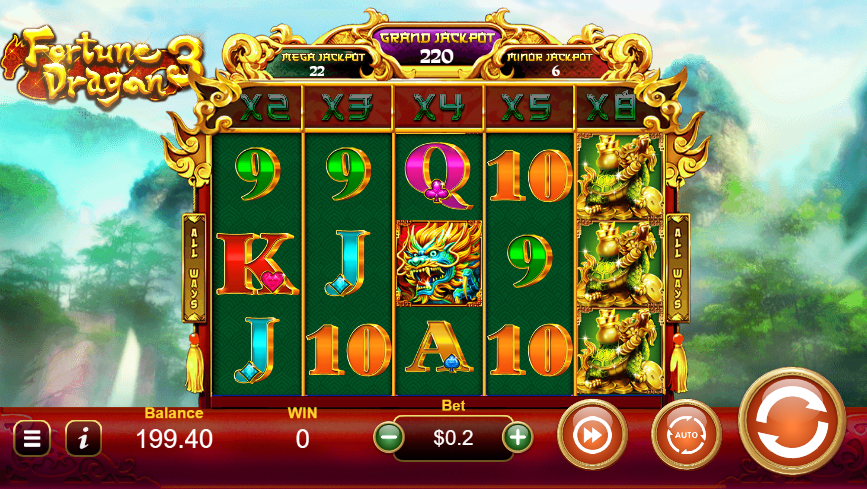 Fortune Dragon 3 Slot layout