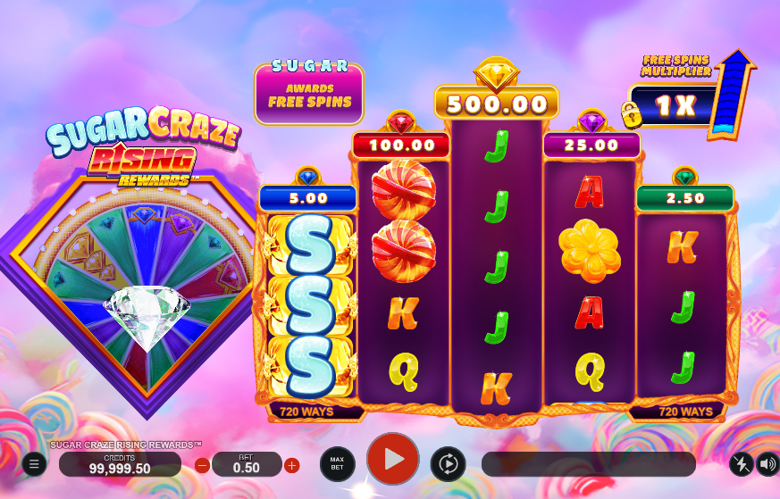 Sugar Craze Rising Rewards Slot Gameplay