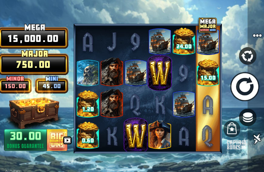 Captain Bones Big Bounty Slot gameplay