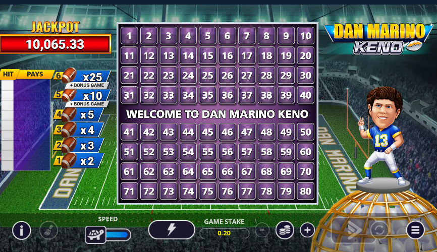 Dan Marino Keno Gameplay