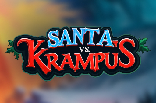 Santa vs Krampus slot logo