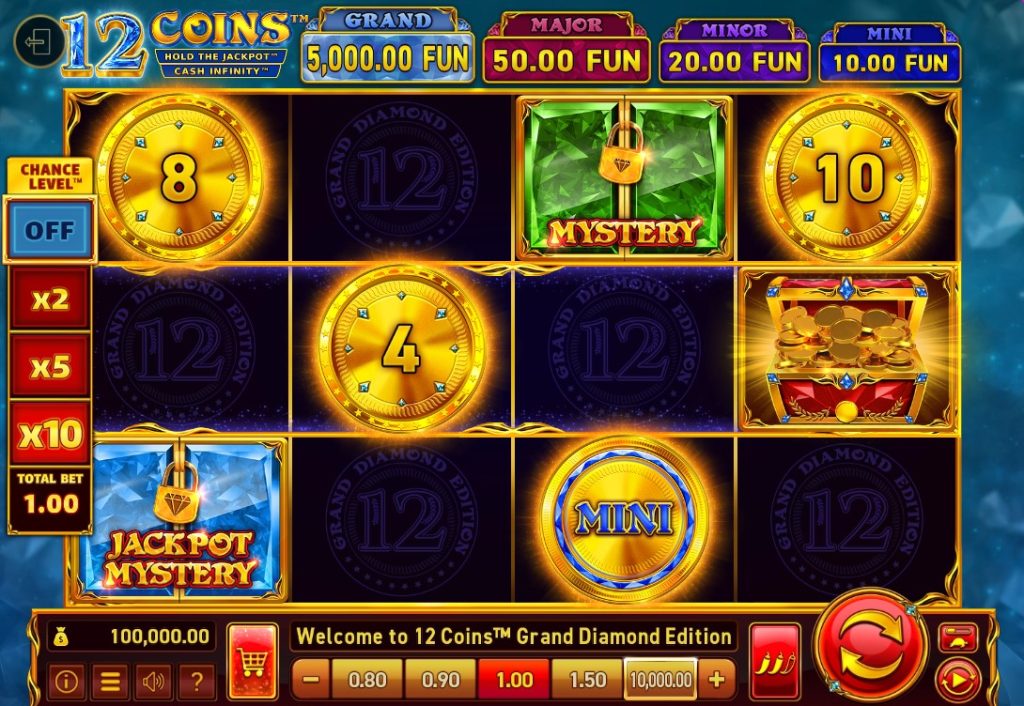 12 Coins Grand Diamond Edition slot by Wazdan