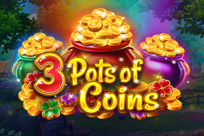 3 Pots of Coins by Qora Games slot logo