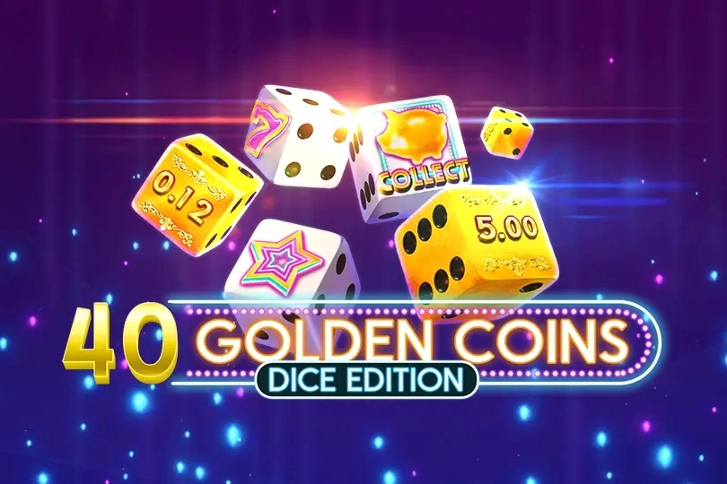 40 Golden Coins Dice Edition by Amusnet slot logo