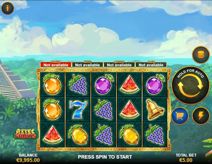 Aztec Fruits by Playtech gameplay screen