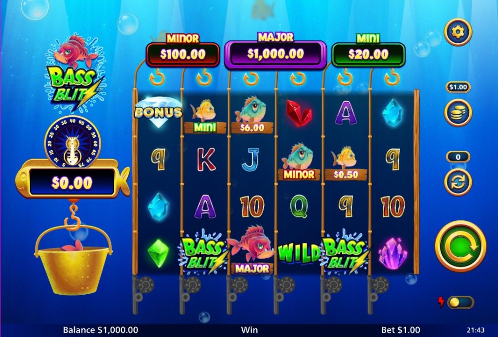Bass Blitz by Light & Wonder slot gameplay
