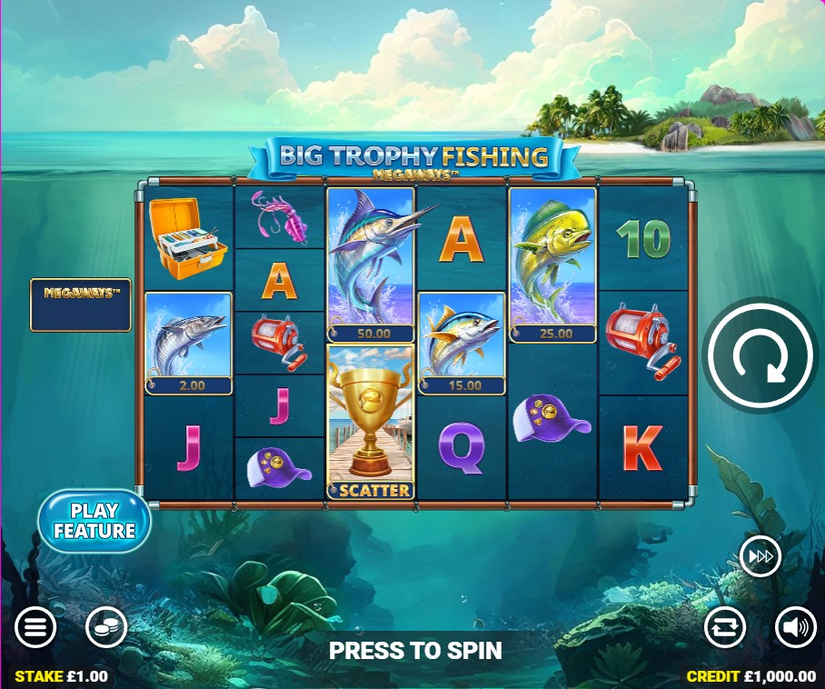 Big Trophy Fishing Megaways Slot by Blueprint Gaming gameplay