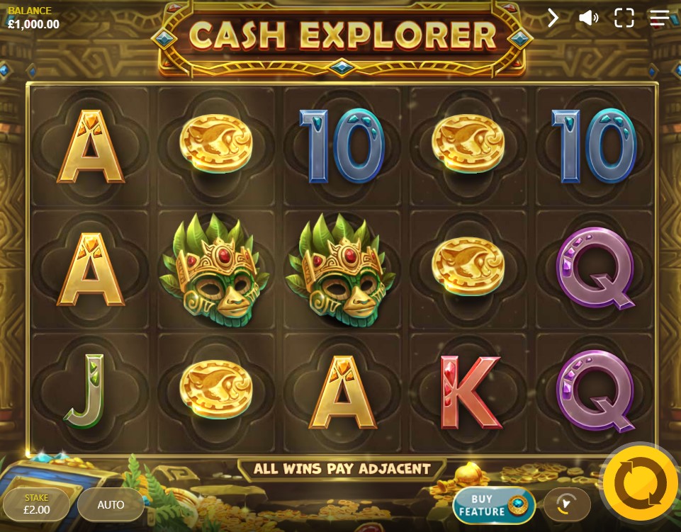 Cash Explorer by Red Tiger Gaming slot gameplay screen