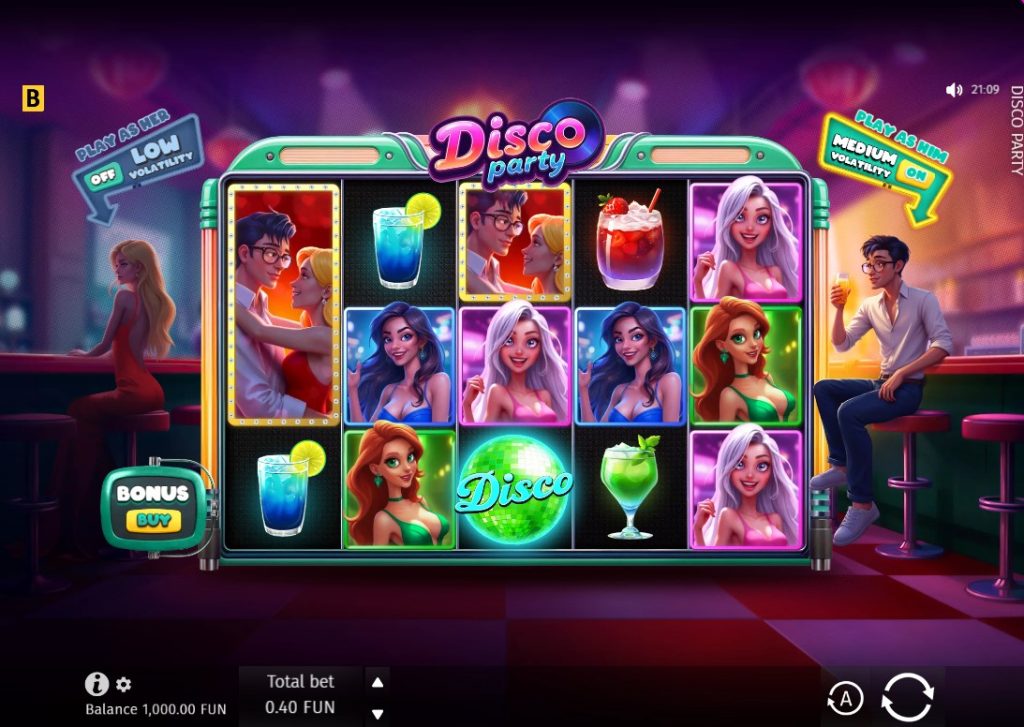 Disco Party slot by BGaming slot gameplay