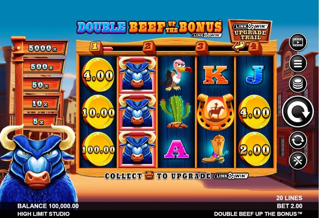 Double Beef Up The Bonus by High Limit Studios gameplay screen