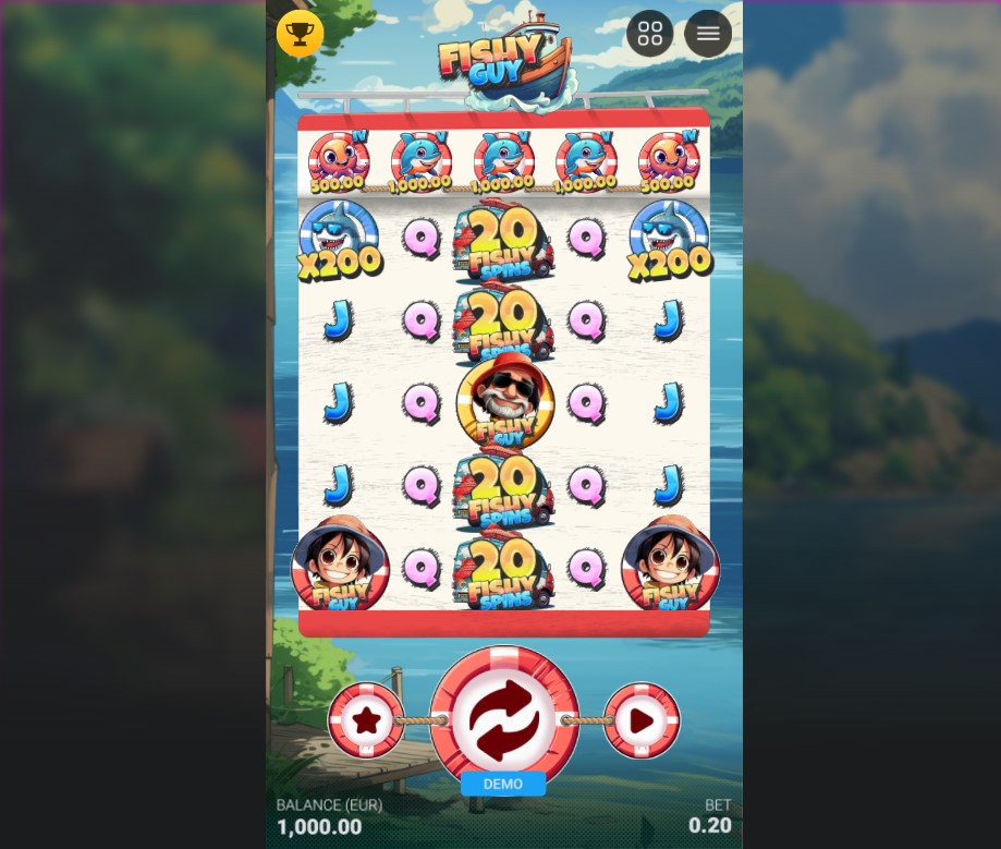 Fishy Guy by NSoft slot gameplay screen