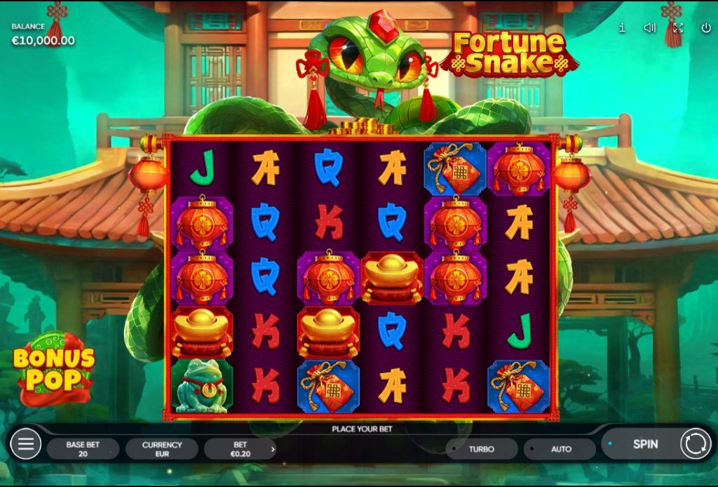 Fortune Snake by Endorphina slot gameplay screen