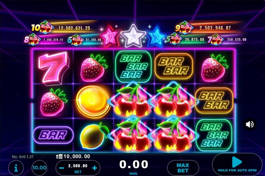 Frutti Frenzy by GMW slot gameplay screen