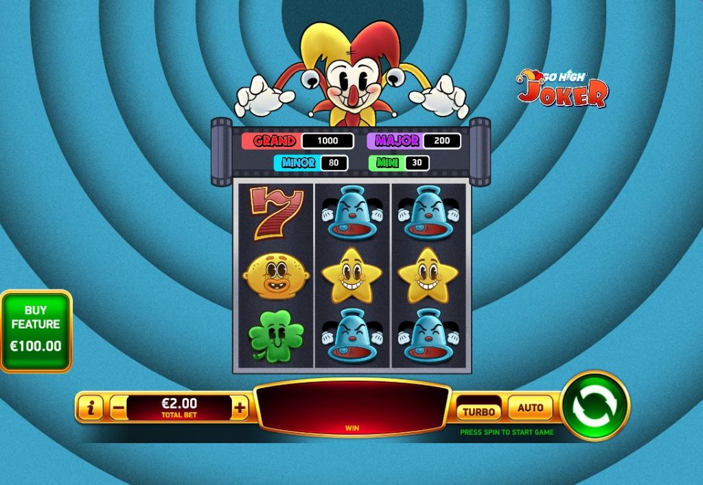 Go High Joker by RubyPlay slot gameplay screen