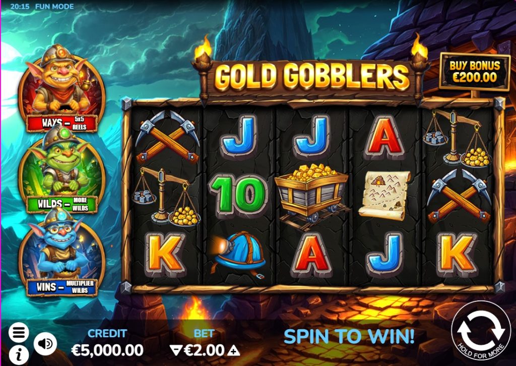 Gold Gobblers by Atomic Slot Lab gameplay screen