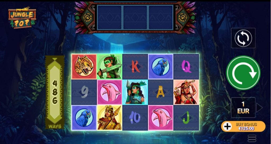 Jungle Pop by AvatarUX slot gameplay screen