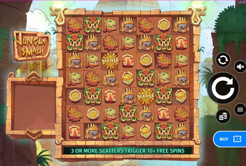 Jungle Smash by SpinOn slot gameplay screen