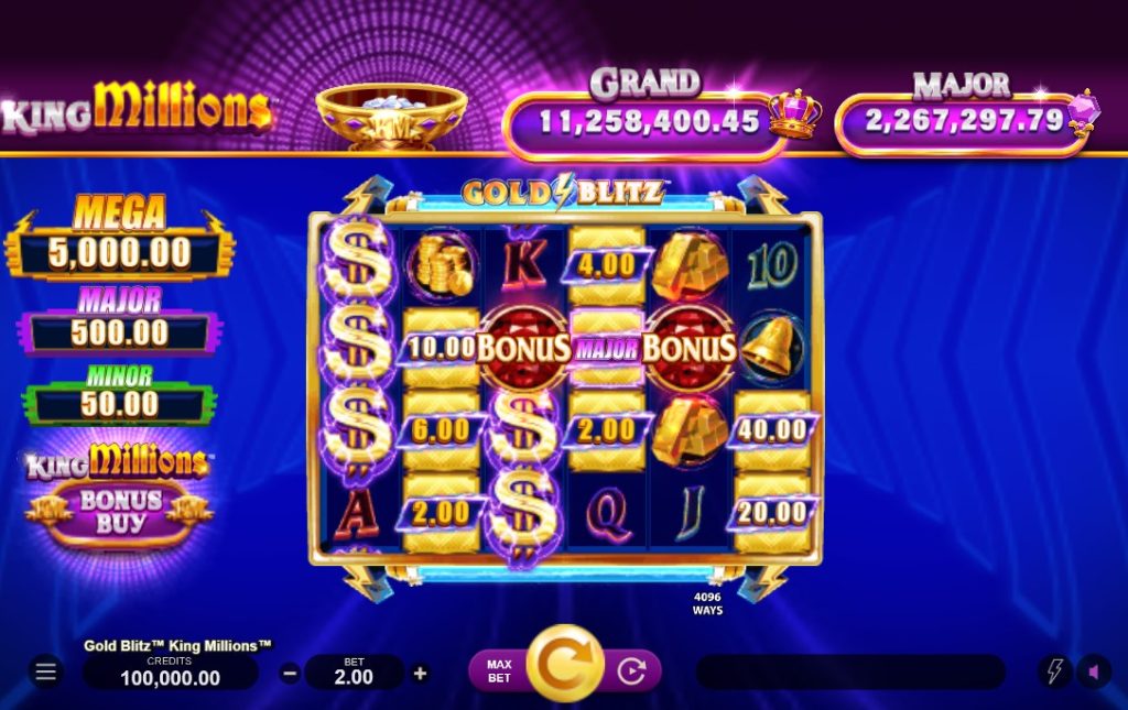 Gold Blitz King Millions Slot by Fortune Factory Studios gameplay