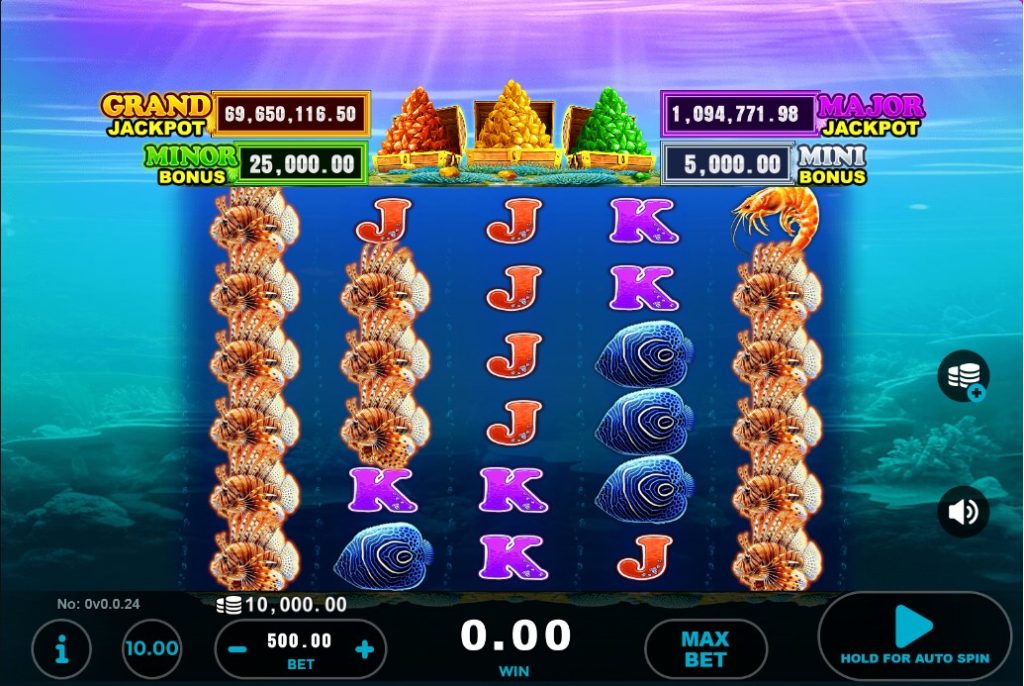 Lion Fish Treasure by GMW slot gameplay