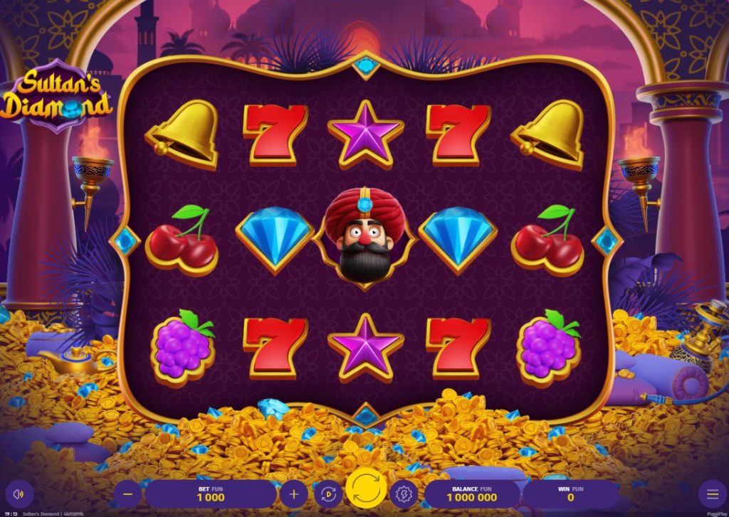 Sultan's Diamond by PoggiPlay slot gameplay screen