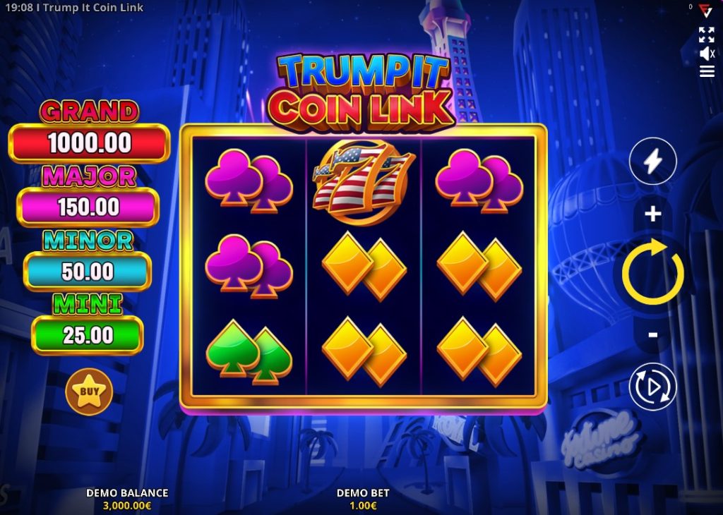 
Trump It Coin Link by Fugaso slot gameplay screen