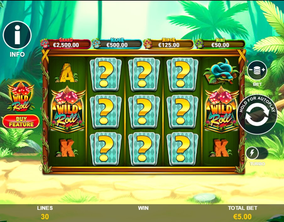 Wild Roll by Playtech slot gameplay