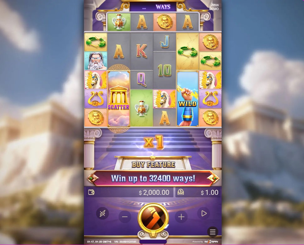 Zeus Mighty Wealth by Nextspin slot gameplay