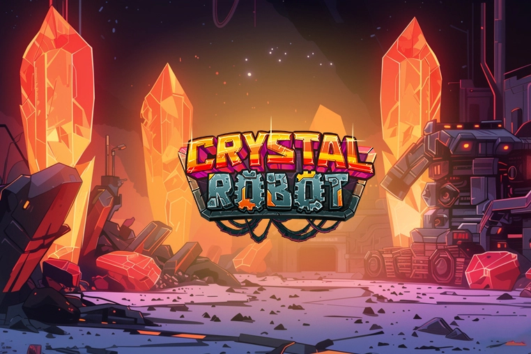 Crystal Robot by Backseat Gaming slot logo