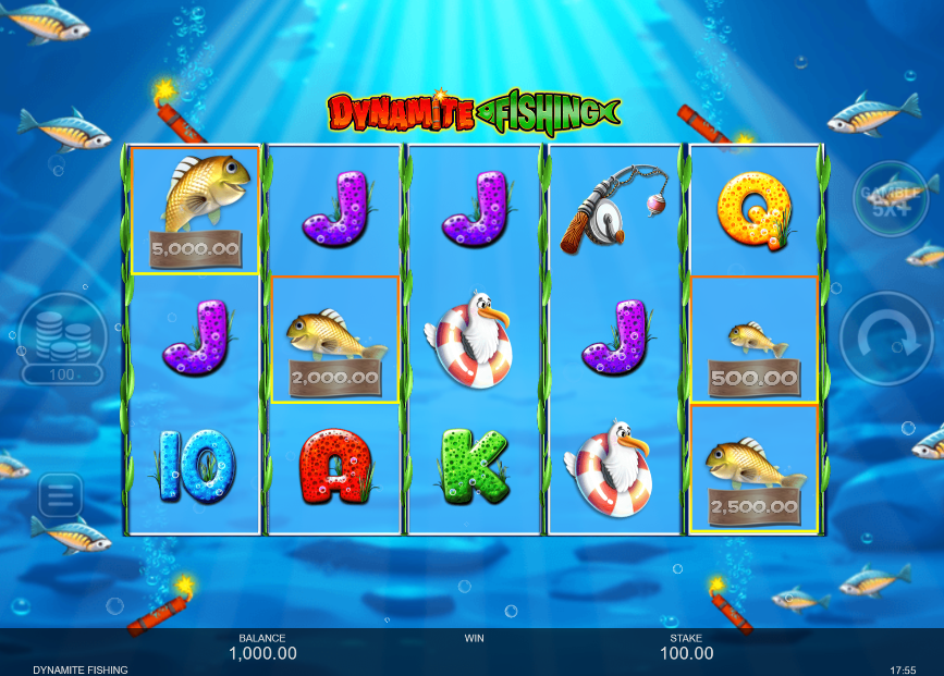 Dynamite Fishing Slot Gameplay