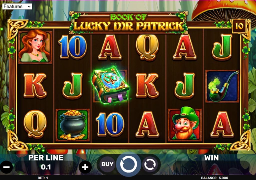 Book of Lucky Mr Patrick by Spinomenal slot gameplay