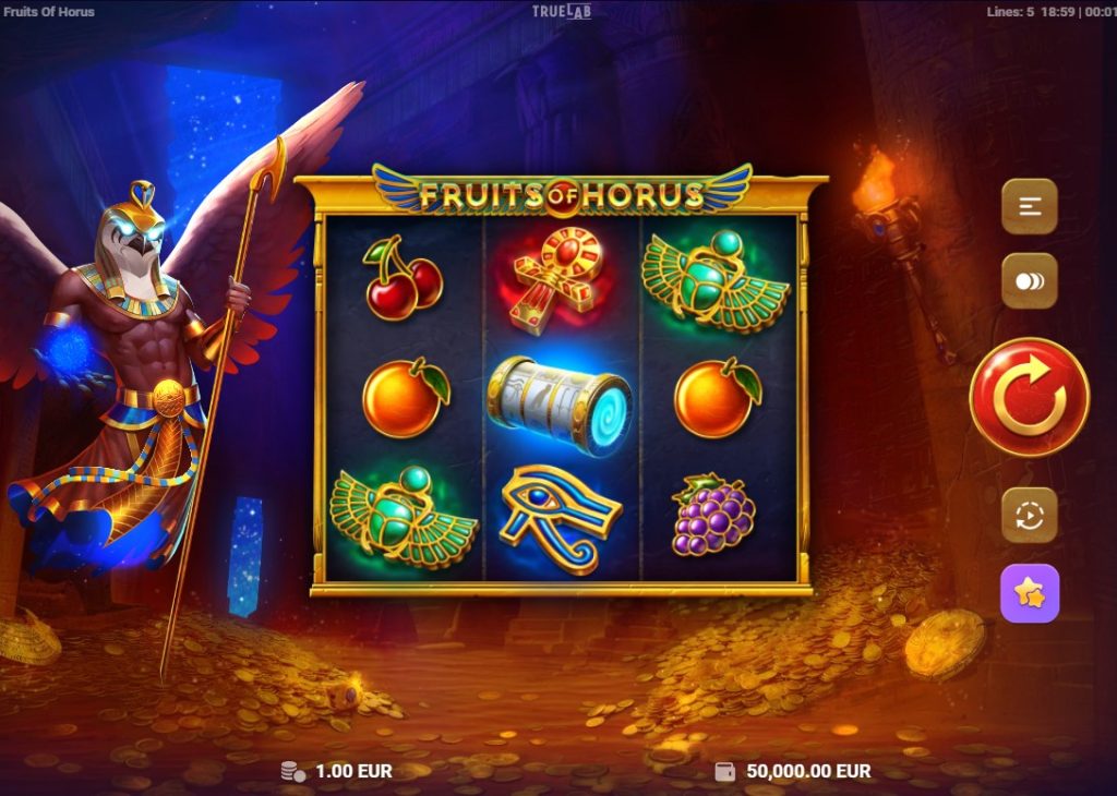 Fruits of Horus by TrueLab slot gameplay