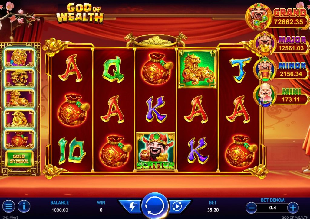 God of Wealth by Triple Profits Games slot gameplay