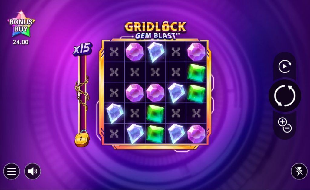 Gridlock Gem Blast by Switch Studios slot gameplay