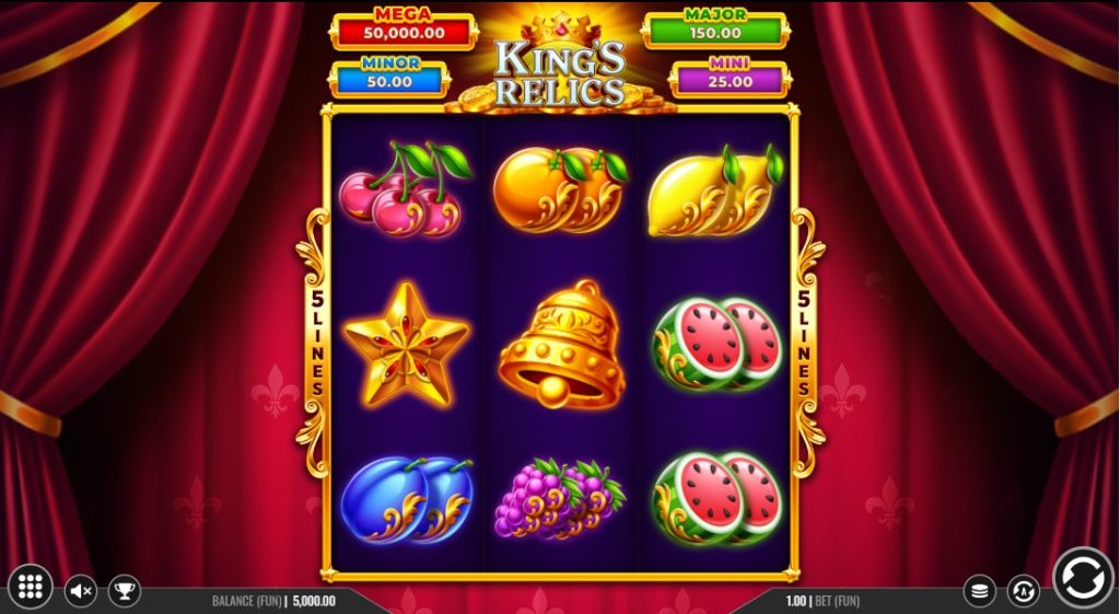 King's Relics slot by Prospect Gaming gameplay screen