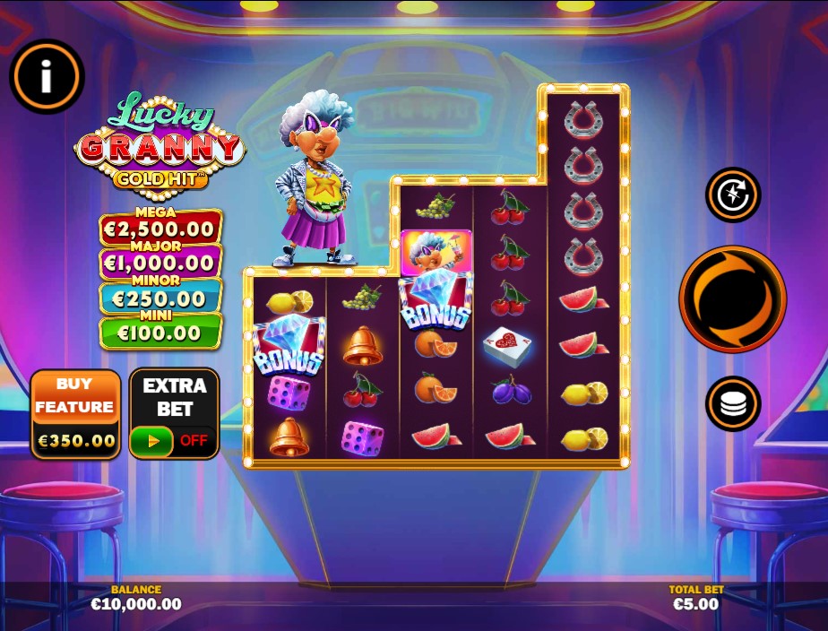 Gold Hit: Lucky Granny by Playtech slot gameplay