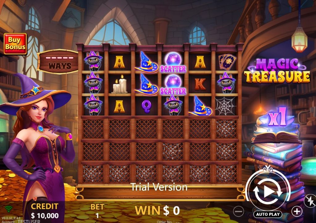 Magic Treasure by YGR slot gameplay screen