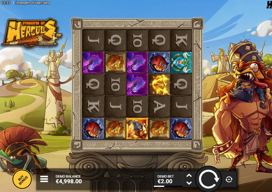 Innovative Grid Rotation Mechanics  in Strength of Hercules Slot