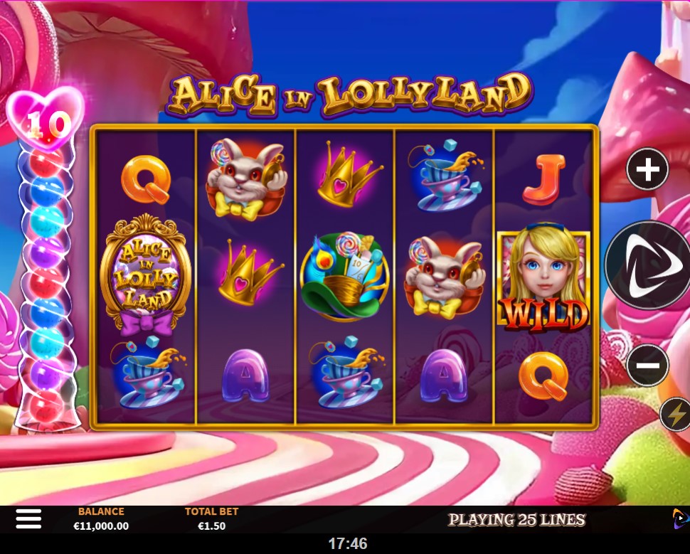 Alice in Lollyland by Boomerang Studios slot gameplay